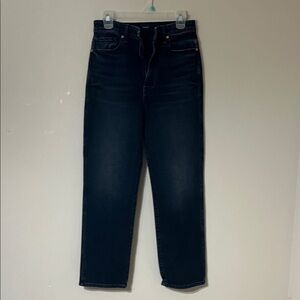 KHAITE Women's Dark Blue Straight Leg Jeans